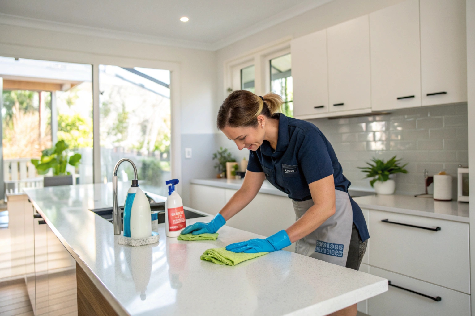 Professional spring cleaning service in a Newcastle kitchen
